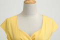 Women 1950s 1960s Retro Vintage Cocktail Party Swing Prom Rockabilly Dresses Yellow