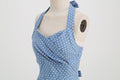 Women 1950s Halter Polka Dot Halter Cocktail Swing Pinup Dresses Blue