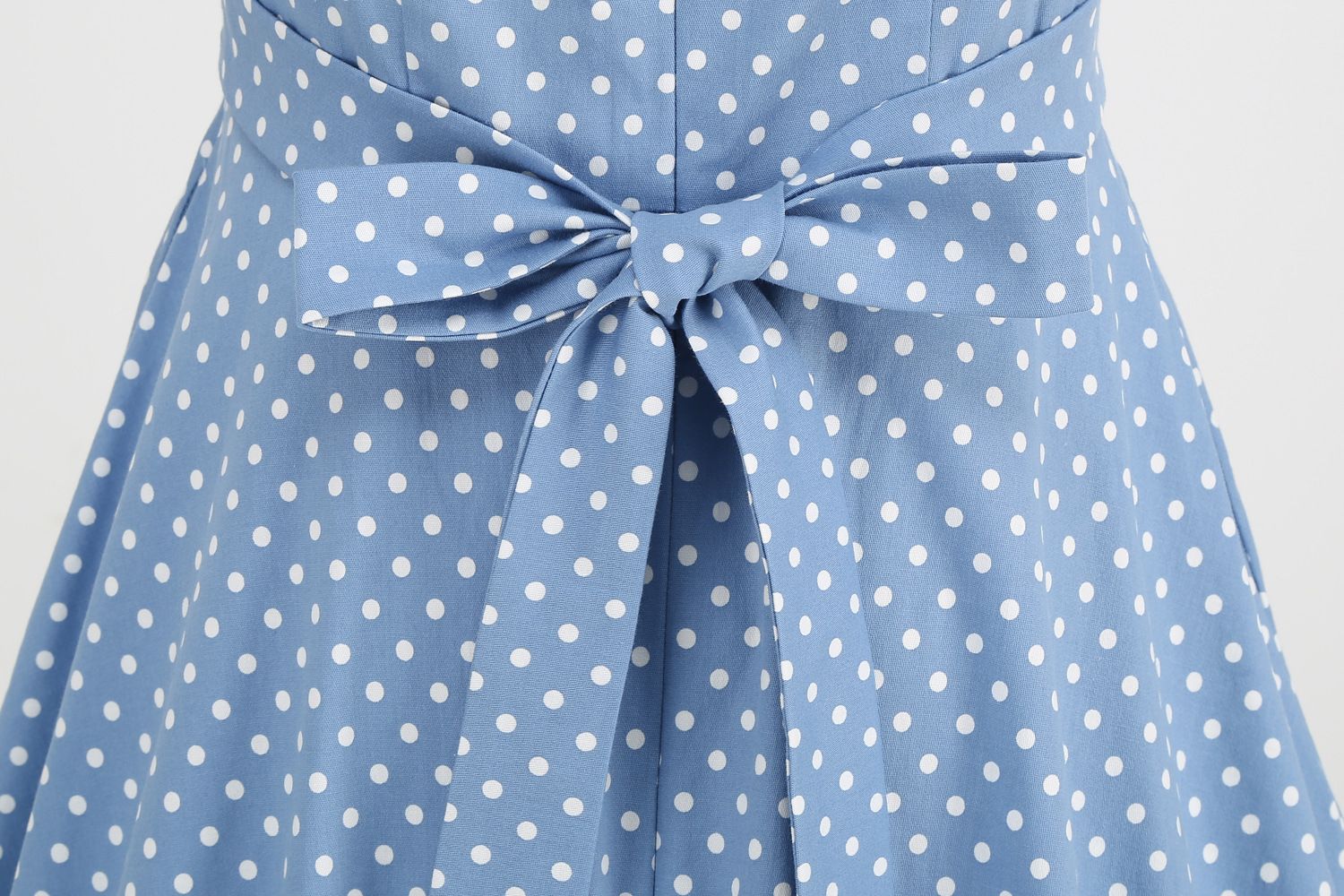 Women 1950s Halter Polka Dot Halter Cocktail Swing Pinup Dresses Blue