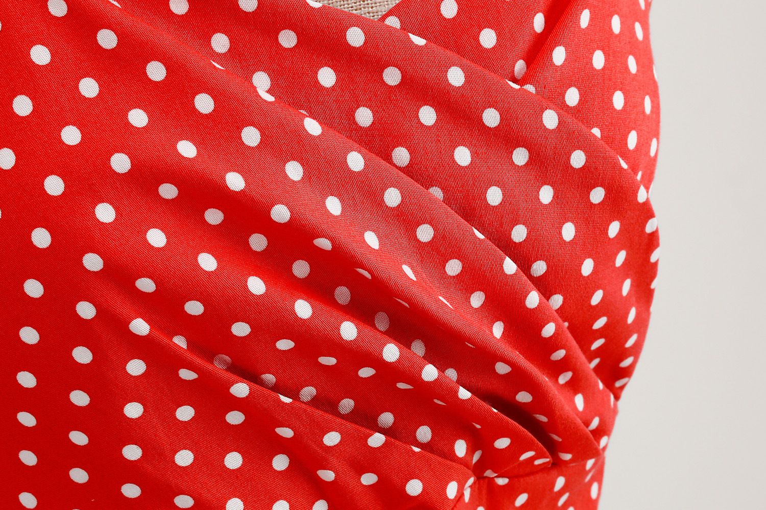 Women 1950s Halter Polka Dot Halter Cocktail Swing Pinup Dresses Red
