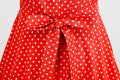 Women 1950s Halter Polka Dot Halter Cocktail Swing Pinup Dresses Red