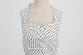 Women 1950s Halter Polka Dot Halter Cocktail Swing Pinup Dresses White