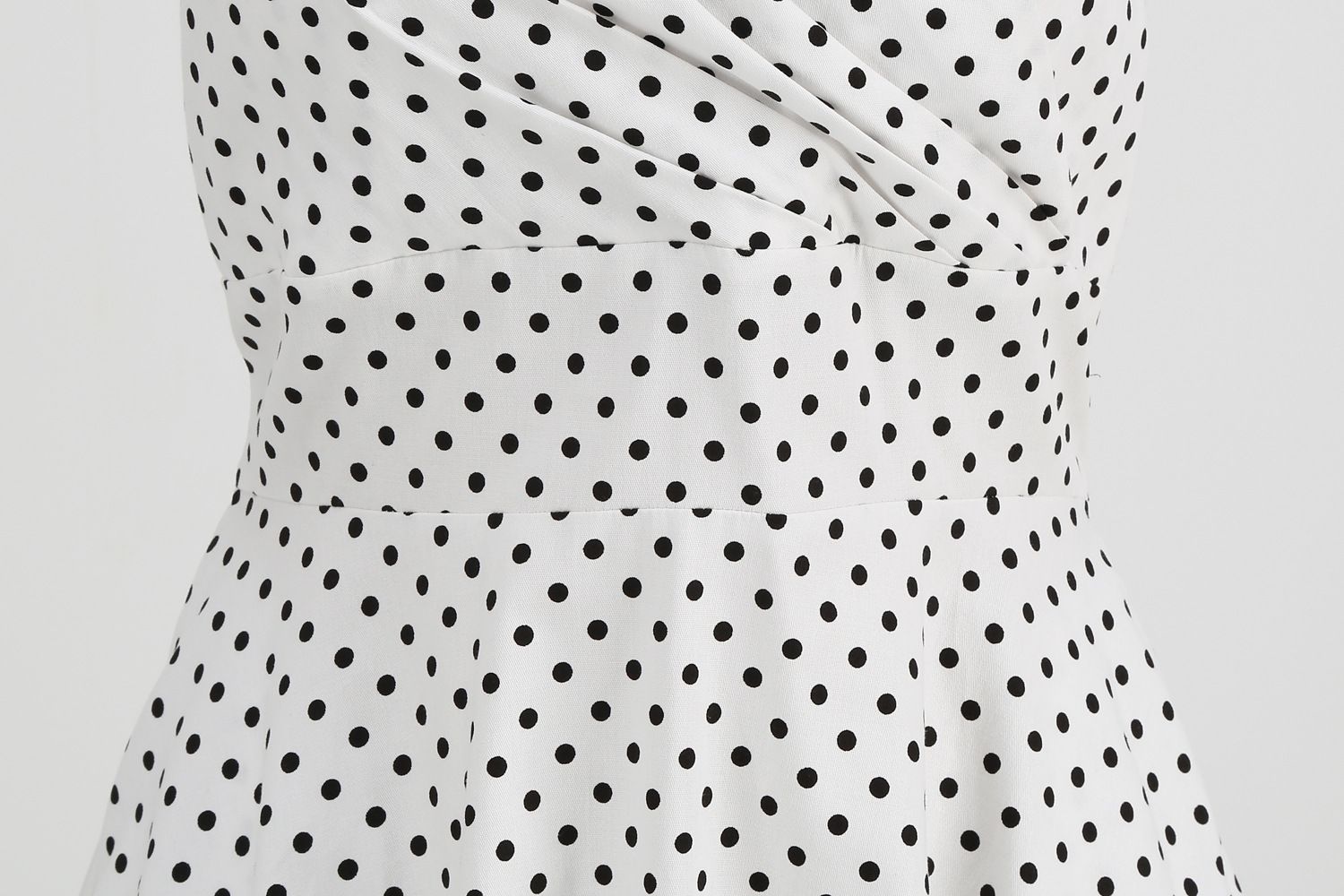 Women 1950s Halter Polka Dot Halter Cocktail Swing Pinup Dresses White