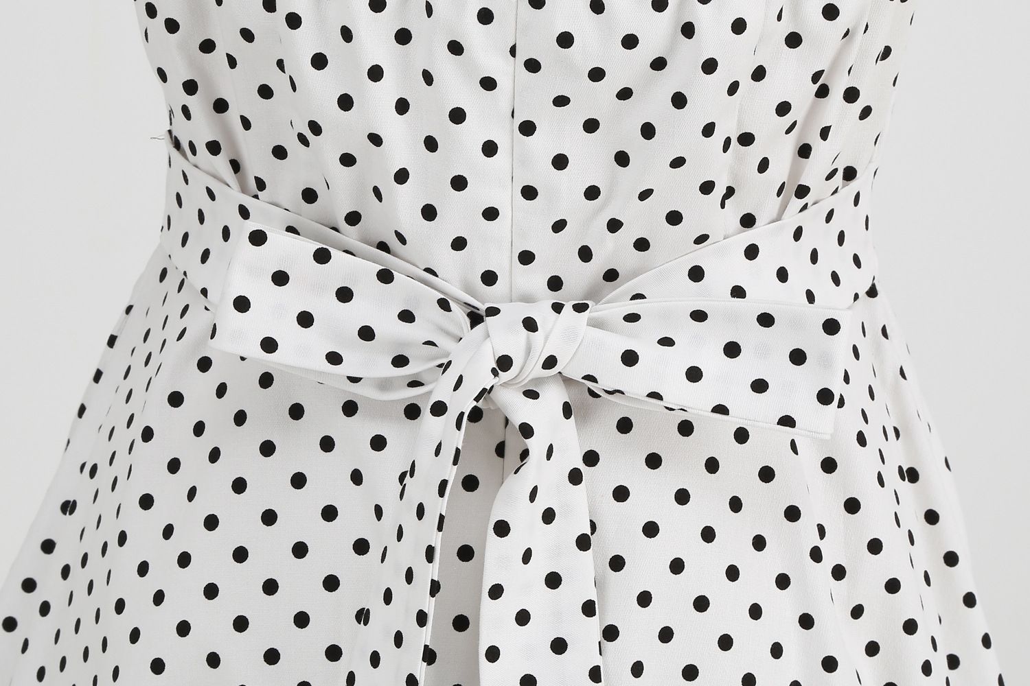 Women 1950s Halter Polka Dot Halter Cocktail Swing Pinup Dresses White