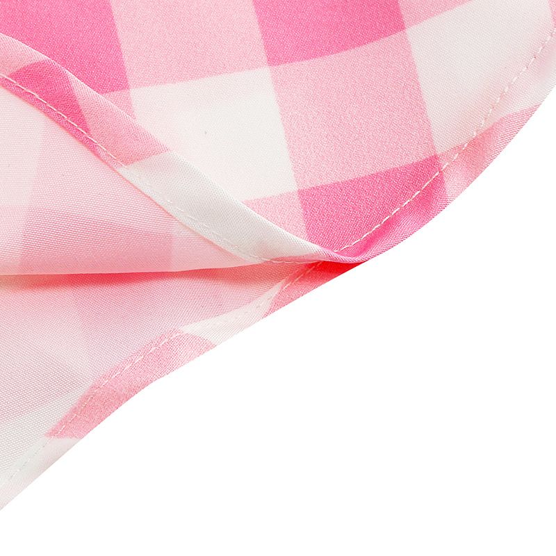 Women 1950s Plaid Halter Vintage Pink Rockabilly Pin Up Dress
