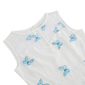 Women 1950s Vintage Dress Butterfly Retro Prom Swing A Line Dress Blue