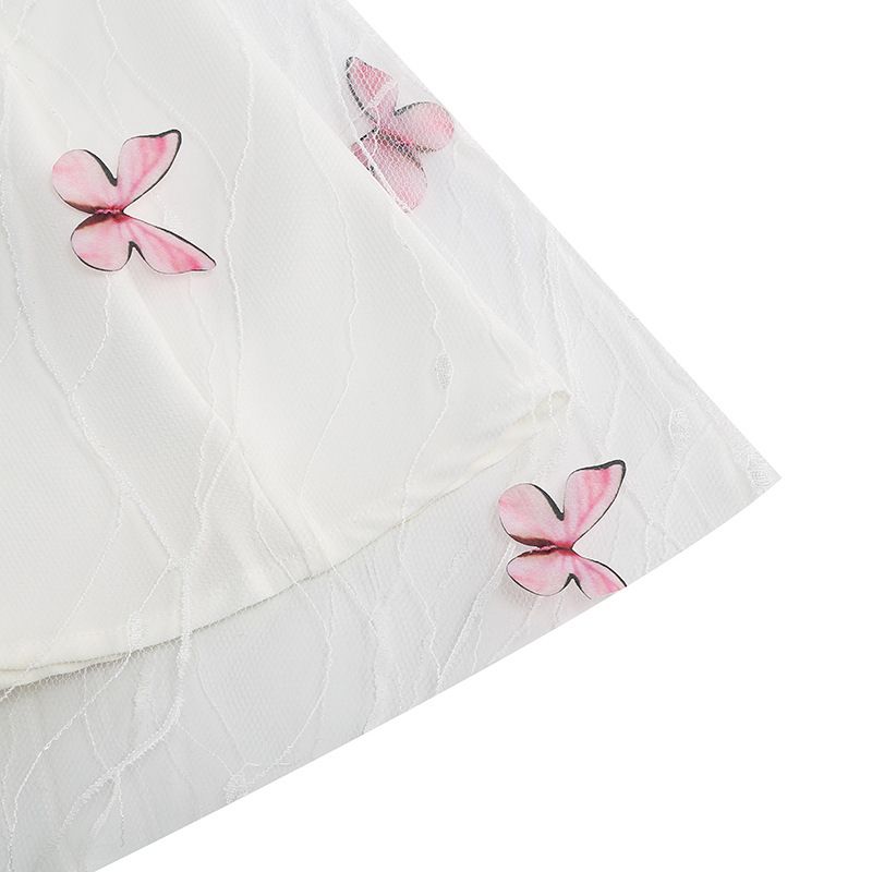 Women 1950s Vintage Dress Butterfly Retro Prom Swing A Line Dress Pink
