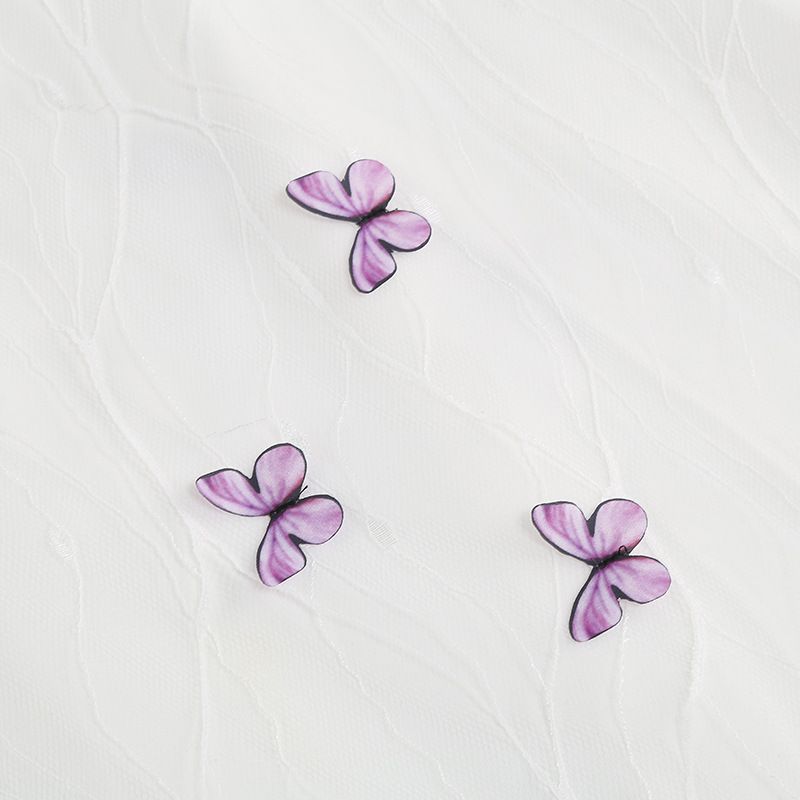Women 1950s Vintage Dress Butterfly Retro Prom Swing A Line Dress Purple