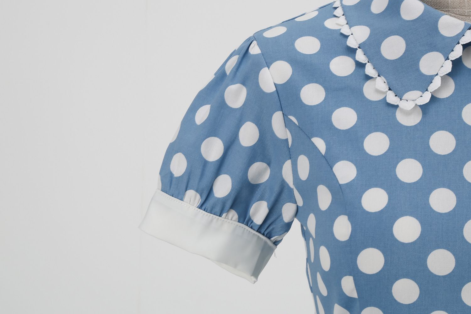 Women 1950s Vintage Polka Dot Swing Dress A-line Cocktail Dresses Blue