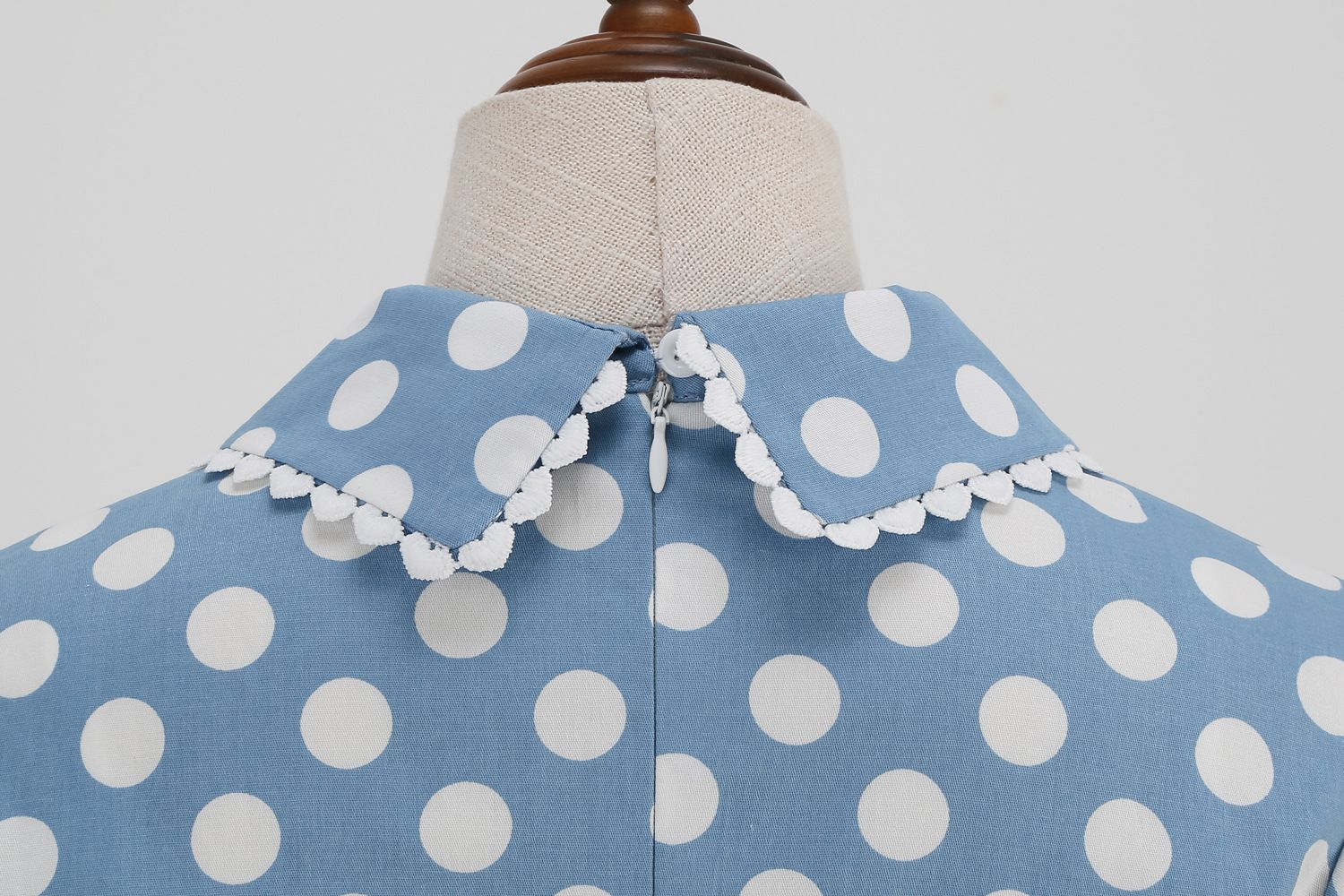 Women 1950s Vintage Polka Dot Swing Dress A-line Cocktail Dresses Blue