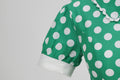 Women 1950s Vintage Polka Dot Swing Dress A-line Cocktail Dresses Green
