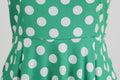 Women 1950s Vintage Polka Dot Swing Dress A-line Cocktail Dresses Green