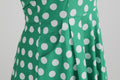 Women 1950s Vintage Polka Dot Swing Dress A-line Cocktail Dresses Green