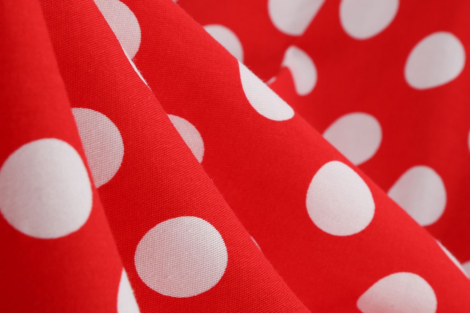 Women 1950s Vintage Polka Dot Swing Dress A-line Cocktail Dresses Red