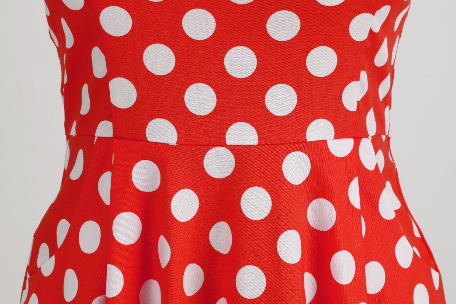 Women 1950s Vintage Polka Dot Swing Dress A-line Cocktail Dresses Red