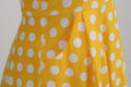 Women 1950s Vintage Polka Dot Swing Dress A-line Cocktail Dresses Yellow