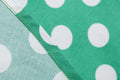 Women 1950s Vintage Short Sleeve Green Polka Dot Dress Evening Prom Gown