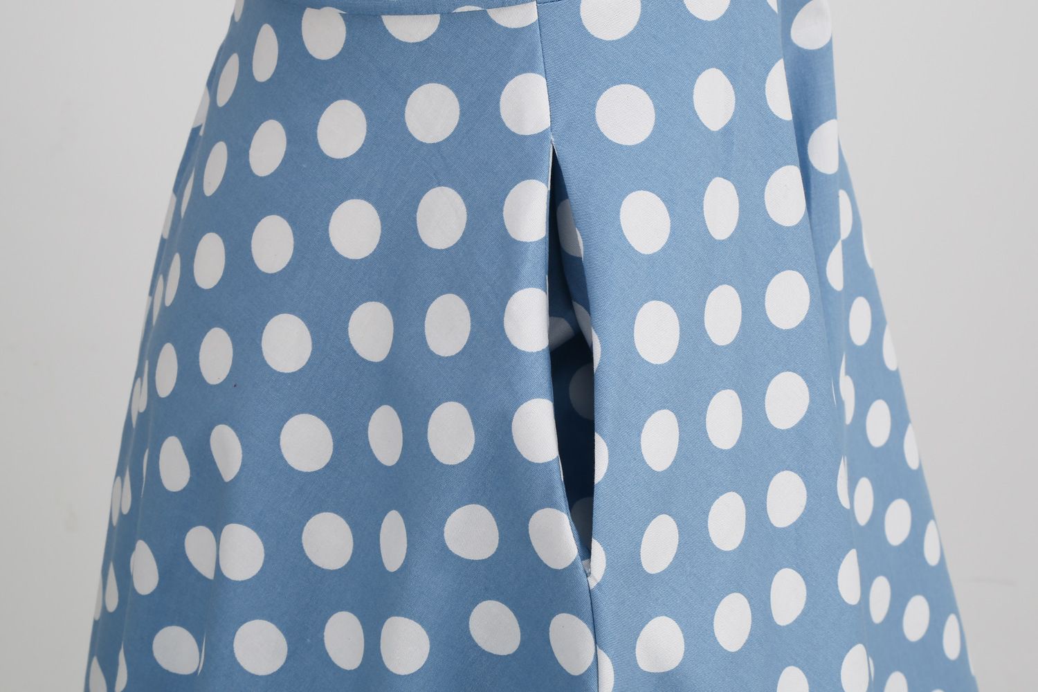 Women 50s Halter Vintage A Line Polka Dot Cocktail Dress Prom Swing Dress Blue