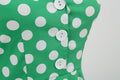 Women 50s Halter Vintage A Line Polka Dot Cocktail Dress Prom Swing Dress Green