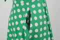 Women 50s Halter Vintage A Line Polka Dot Cocktail Dress Prom Swing Dress Green