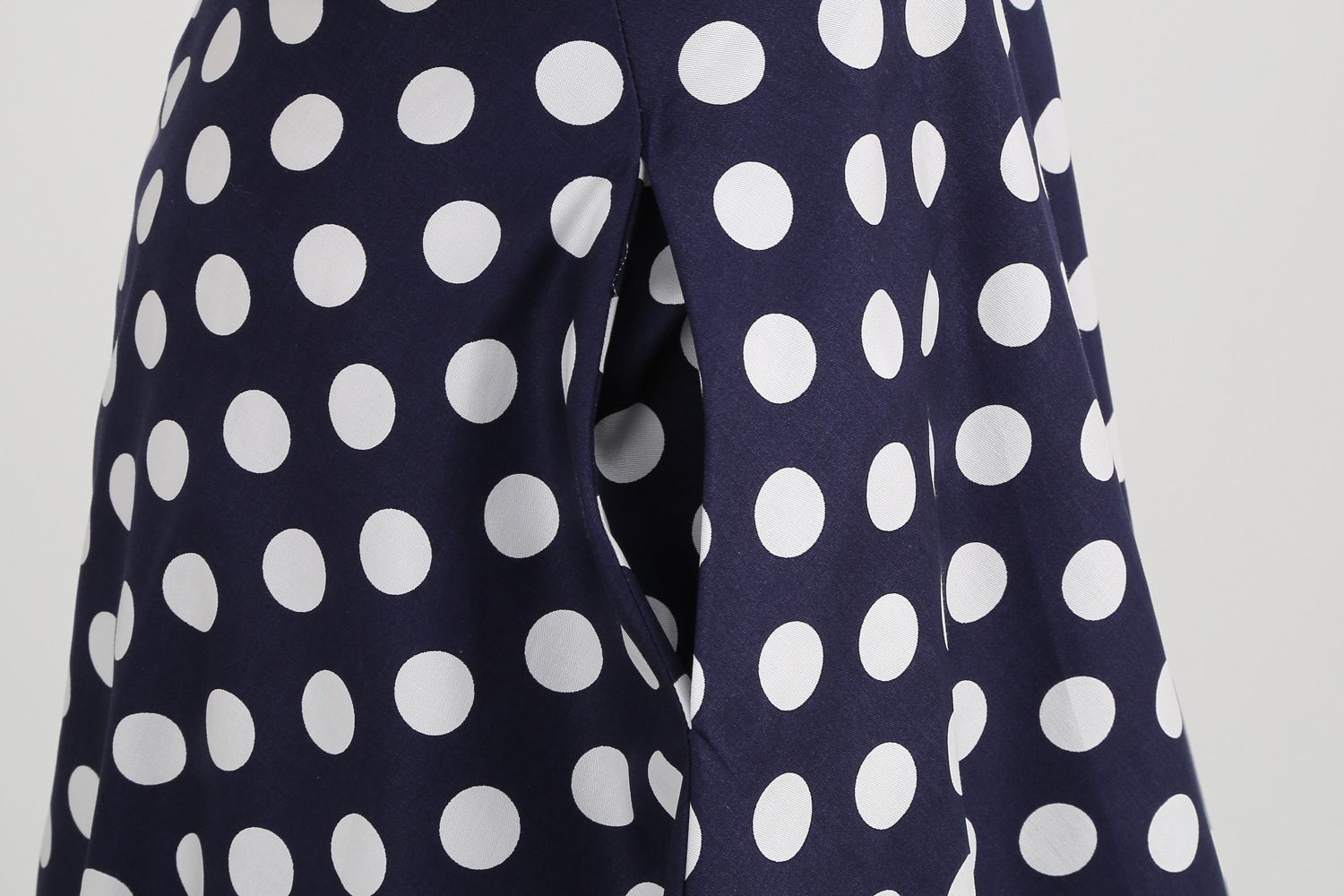 Women 50s Halter Vintage A Line Polka Dot Cocktail Dress Prom Swing Dress Navy