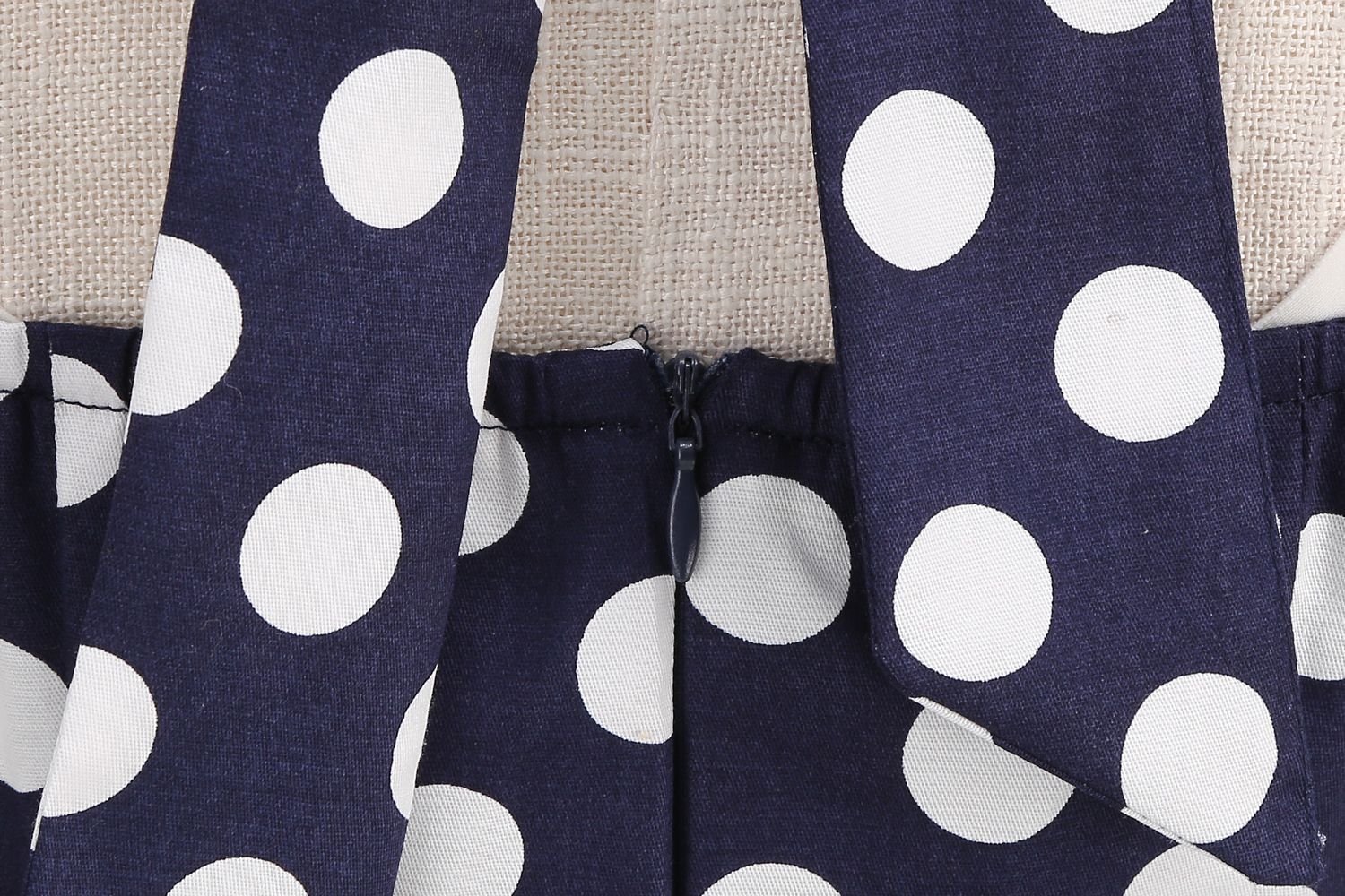Women 50s Halter Vintage A Line Polka Dot Cocktail Dress Prom Swing Dress Navy