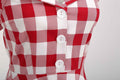 Women 50s Halter Vintage A Line Polka Dot Cocktail Dress Prom Swing Dress Red