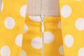Women 50s Halter Vintage A Line Polka Dot Cocktail Dress Prom Swing Dress Yellow