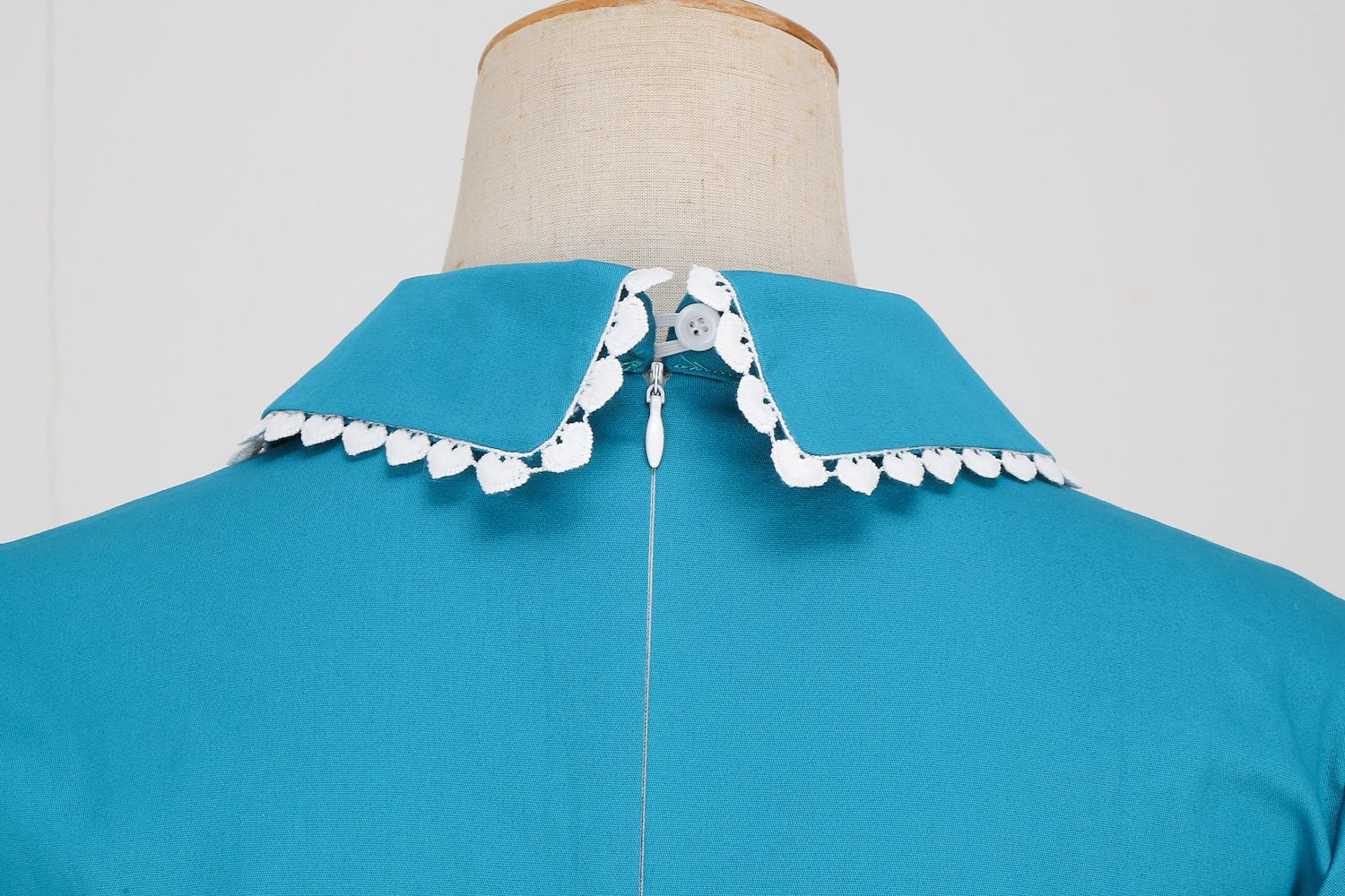 Women 50s Vintage Cocktail Swing 1950s Retro Rockabilly Dress Short Sleeve Blue
