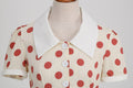 Women 50s Vintage Dresses Red Polka Dot Dress Audrey Hepburn Swing Dress