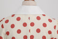 Women 50s Vintage Dresses Red Polka Dot Dress Audrey Hepburn Swing Dress