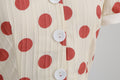 Women 50s Vintage Dresses Red Polka Dot Dress Audrey Hepburn Swing Dress