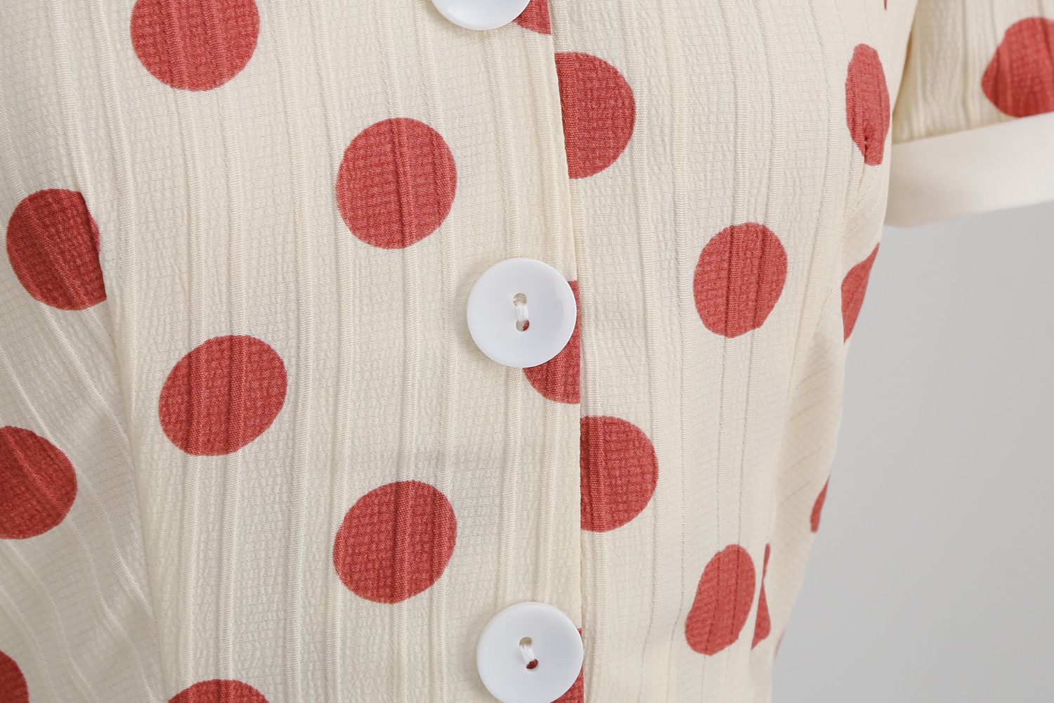 Women 50s Vintage Dresses Red Polka Dot Dress Audrey Hepburn Swing Dress