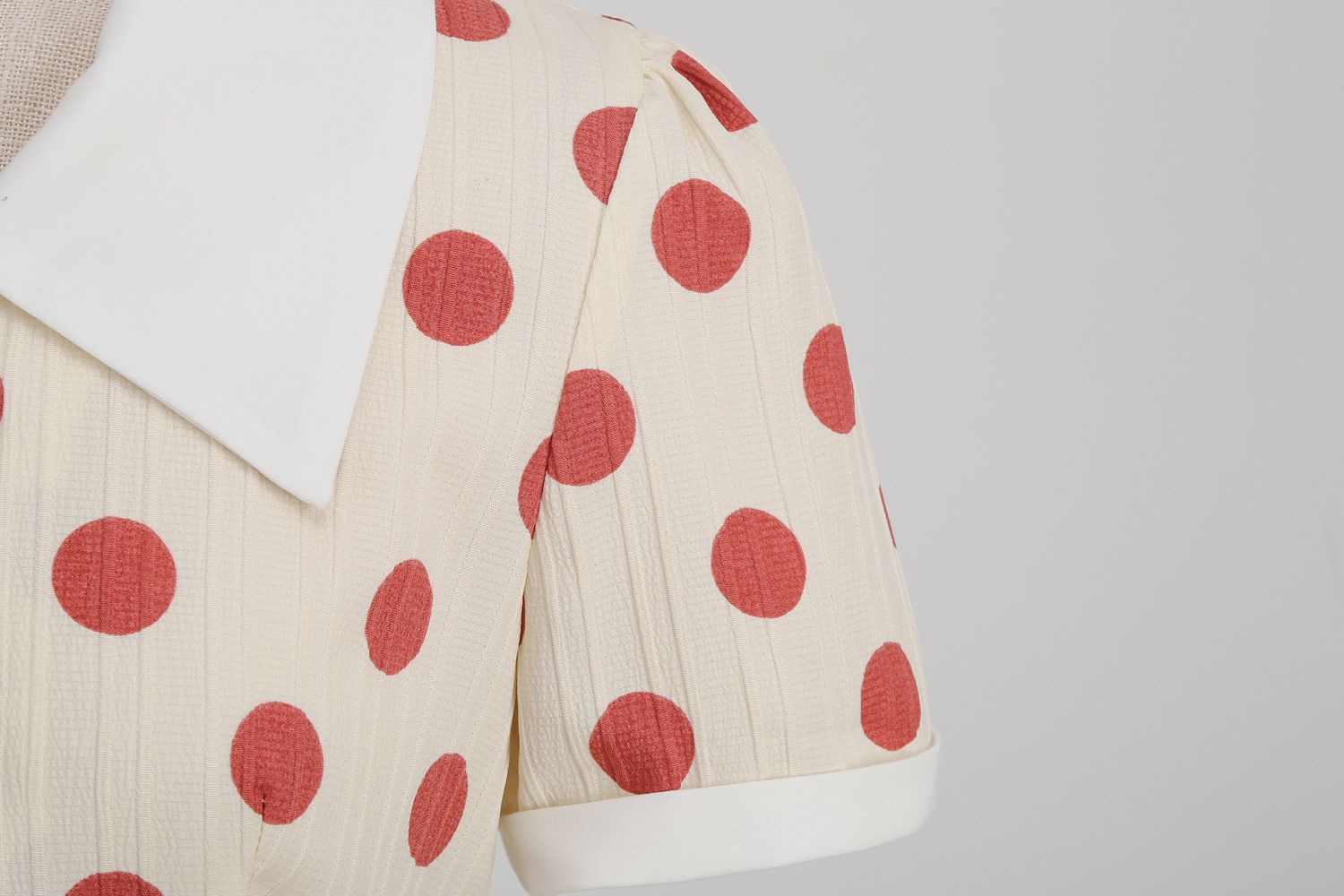 Women 50s Vintage Dresses Red Polka Dot Dress Audrey Hepburn Swing Dress
