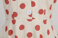 Women 50s Vintage Dresses Red Polka Dot Dress Audrey Hepburn Swing Dress