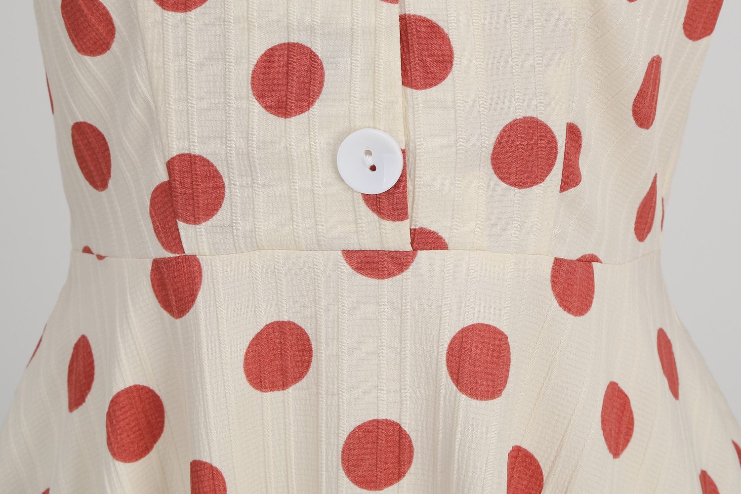 Women 50s Vintage Dresses Red Polka Dot Dress Audrey Hepburn Swing Dress