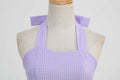 Women 50s Vintage Halter Cocktail Dress Rockabilly Audrey Hepburn Pink Dress Purple