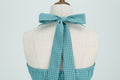 Women 50s Vintage Polka Dot Halter Cocktail Swing Dress Buttons Dress Lake