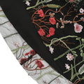 Women Casual Sleeveless Embroidery Mesh Floral Print Maxi Long Dress Black