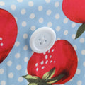 Women Cherries Strawberry Print Vintage Prom Dress Sleeveless 1950s Party Dress Blue