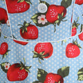 Women Cherries Strawberry Print Vintage Prom Dress Sleeveless 1950s Party Dress Blue