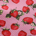 Women Cherries Strawberry Print Vintage Prom Dress Sleeveless 1950s Party Dress Pink