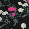 Women Floral Embroidery Vintage  Dresses Elegant V-Neck Midi Dress Rose