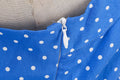 Women Halter Neck A-Line Dress Vintage Sleeveless Party Prom Dress Blue