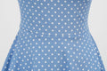 Women Halter Neck A-Line Dress Vintage Sleeveless Party Prom Dress Light Blue
