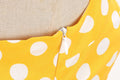 Women Halter Neck A-Line Dress Vintage Sleeveless Party Prom Dress Yellow
