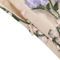 Women Plunge V Neck Floral Embroidery Mesh Cocktail Formal Evening Vintage Dress Purple