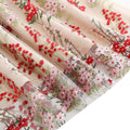 Women Plunge V Neck Floral Embroidery Mesh Cocktail Formal Evening Vintage Dress Red