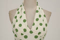 Women Polka Dot 1950s Rockabilly Halter Audrey Dress Retro Swing Dress Green