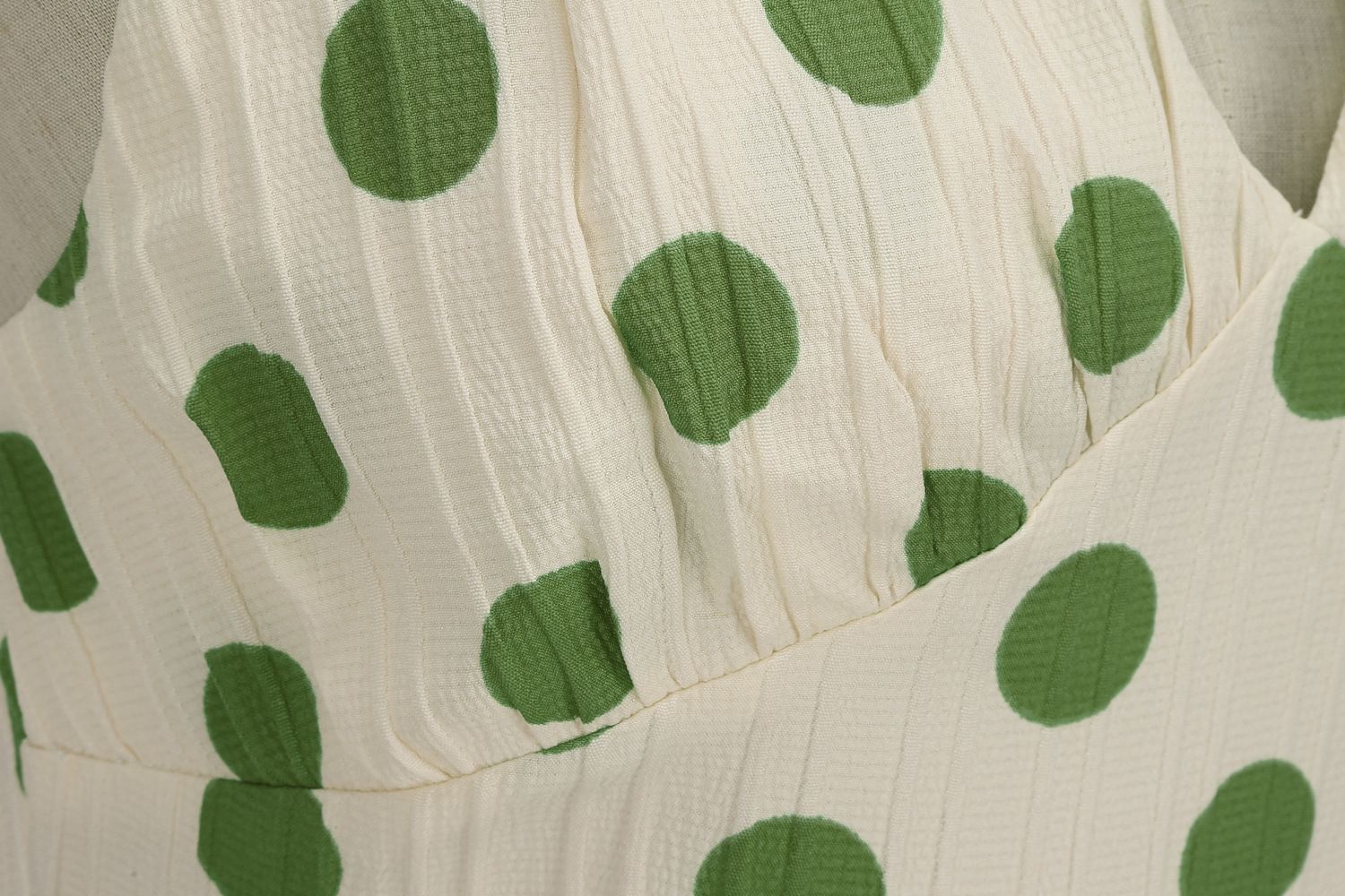 Women Polka Dot 1950s Rockabilly Halter Audrey Dress Retro Swing Dress Green